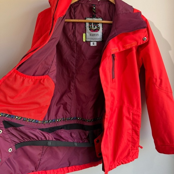 Burton DryRide Winter Jacket Womens S Red Waterproof Windproof Full Zip VGUC - Picture 12 of 16